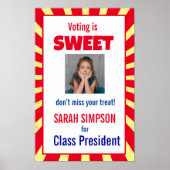 Voting Be a sweet" candy-themed product, Poster (Vorne)