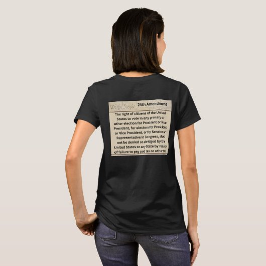 Voting is a Right 24th Amendment Two-Sided T-Shirt (Schwarz voll)