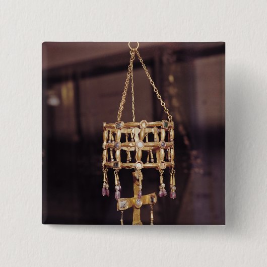 Votive Krone eines Visigoth Königs Button (Vorderseite)