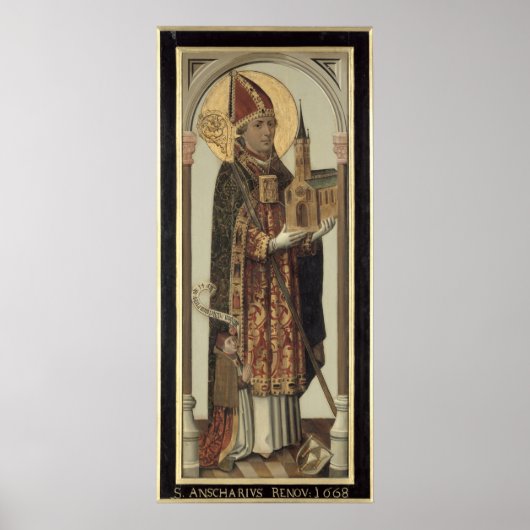 Votive Panel Depicting St. Ansgar, 1457 Poster (Vorne)