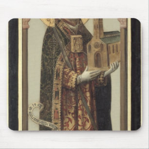 Votive Platte, die St. Ansgar, 1457 darstellt Mousepad