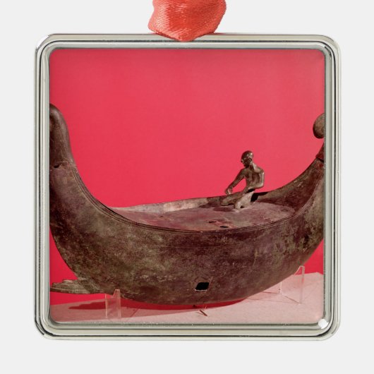 Votive Schiff Silbernes Ornament (Vorne)