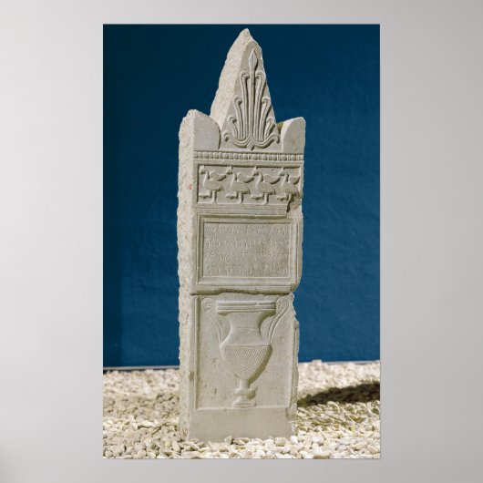 Votivstele mit dreieckiger Pediküre Poster (Vorne)