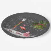 Votos de Natal de Flamingo Pappteller (Schrägansicht)