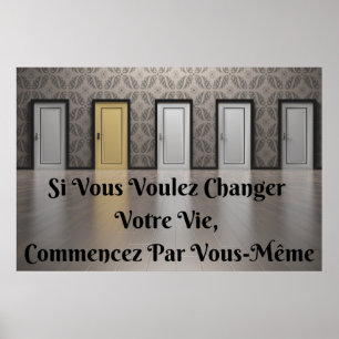 "Votre Vie" Affiche Citation Positive Poster