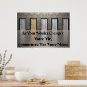 "Votre Vie" Affiche Citation Positive Poster (Küche)