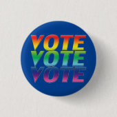 Votum Blau Regenbogenfarben - Schaltfläche Button (Vorderseite)