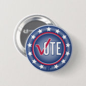 Votum Demokrat Donkey Symbol Button (Vorne & Hinten)