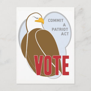 Votum des Patriotischen Amerikanischen Adlers Postkarte