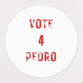 Votum Pedro Napoleon lustigen Wahltext Etiketten (Design 1)