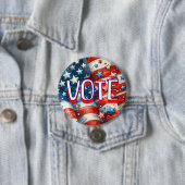 Votum Rot, Weiß und Blau Patriotisch Button (Beispiel)
