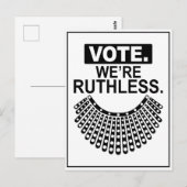 Votum Wir sind rücksichtslose RBG Abwesende Collar Postkarte (Vorne/Hinten)