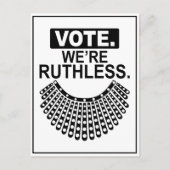 Votum Wir sind rücksichtslose RBG Abwesende Collar Postkarte (Vorderseite)