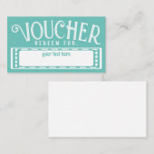 Voucher Ticket Vorlage Anpassbare Karte Hinzufügen (Vorne/Hinten)