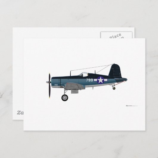Vought F-4U Corsair 799 Postkarte (Vorne/Hinten)