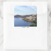 Vourkari - Kea Quadratischer Aufkleber (Tasche)