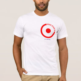 VOUS ETES ICI Rote konzentrische Kreise Mann Shirt