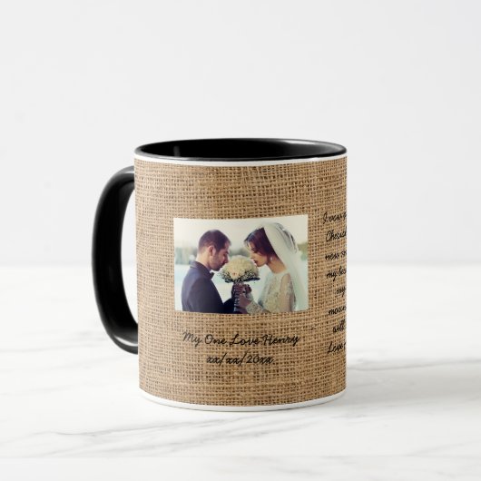 Vow Erneuerung Geschenk für Ehemann oder Ehefrau p Tasse (Vorderseite Links)