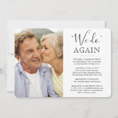 Vow Renewal 2 Foto machen wir wieder elegante Hoch Einladung (Vorderseite)