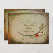 Vow Renewal Blumenrahmen Einladung (Vorne/Hinten)