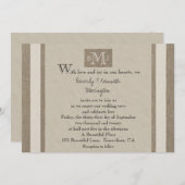 Vow Renewal Burlap Parchlook Einladung (Vorne/Hinten)