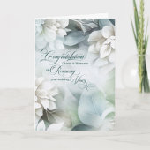 Vow Renewal Congratulations White Magnolias Custom Karte (Vorderseite)