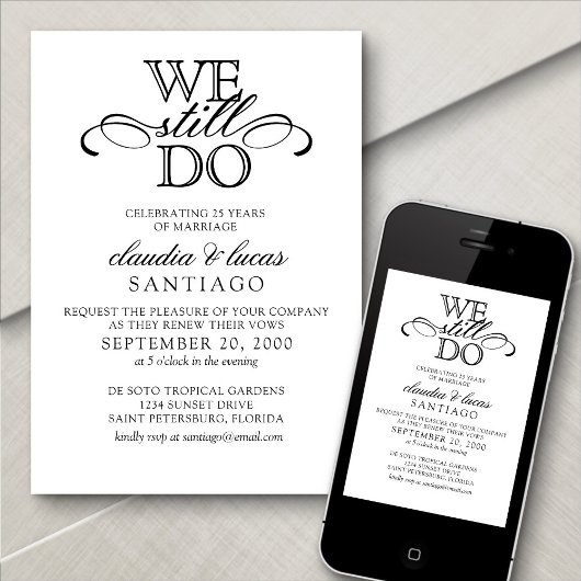 Vow Renewal Einladung