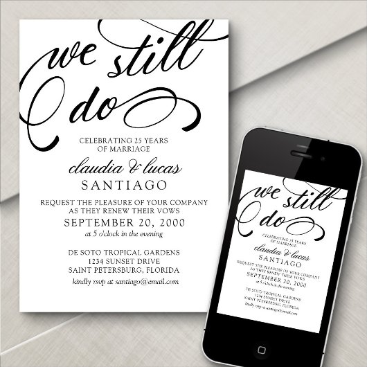 Vow Renewal Einladung