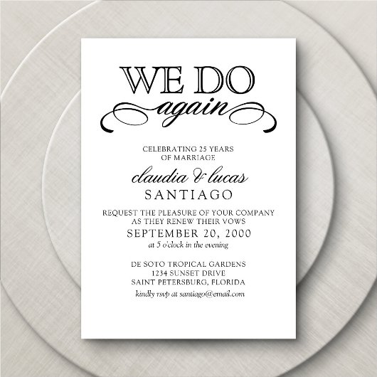 Vow Renewal Einladung
