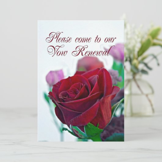 Vow-Renewal Einladung (Stehend Vorderseite)