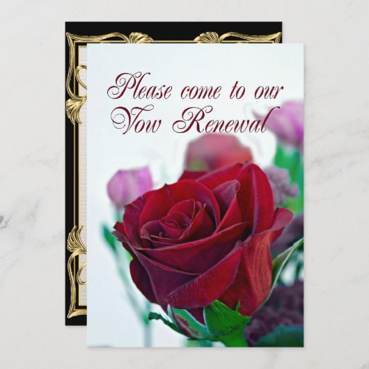 Vow-Renewal Einladung (Vorne/Hinten)