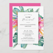 Vow Renewal Einladungen Tropische Blume (Vorne/Hinten)