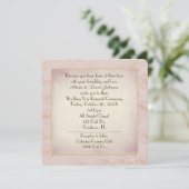 Vow Renewal Gold Foil Leaf Einladung (Stehend Vorderseite)