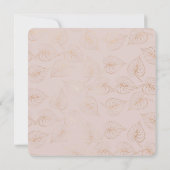 Vow Renewal Gold Foil Leaf Einladung (Rückseite)