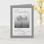 Vow Renewal Herzlichen Glückwunsch Silver Tulips Karte (Gelbe Blume)