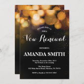 Vow Renewal Invitation Card Gold Glitzer Einladung (Vorne/Hinten)