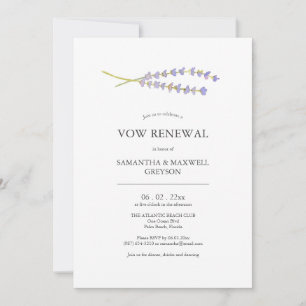 Vow Renewal Invitation Watercolor Lavendel Einladung