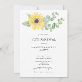 Vow Renewal Invitation Watercolor Sonnenblume Einladung