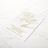 Vow Renewal Invitations Simple Gold Foil Folieneinladung (Gedreht)