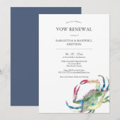 Vow Renewal Jubiläum Einladungen Strand (Vorne/Hinten)