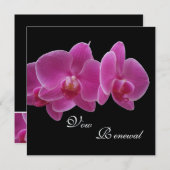 Vow Renewal Lila Orchids Einladung (Vorne/Hinten)