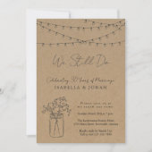 Vow Renewal-Party Einladung | Rustikales Kraftpapi (Vorderseite)