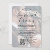 Vow Renewal QR Code UAWG 2 Foto Sequel Wedding Einladung (Vorderseite)