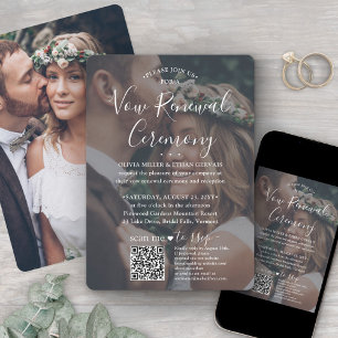 Vow Renewal QR UAWG 2 Foto Overlay Sequel Wedding Einladung