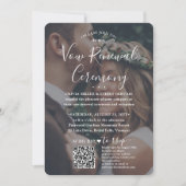 Vow Renewal QR UAWG 2 Foto Overlay Sequel Wedding Einladung (Vorderseite)