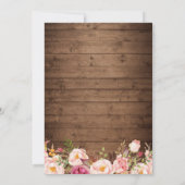 Vow Renewal Rustic Holz String Lights Lace Floral Einladung (Rückseite)