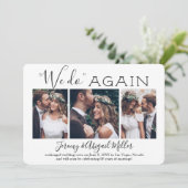 Vow Renewal Sequel Wedding 4 Foto machen wir wiede Einladung (Stehend Vorderseite)