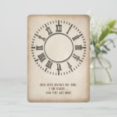 Vow Renewal Timeless Clock Einladung (Stehend Vorderseite)