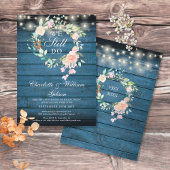 Vow Renewal We Still Do Floral Rustic Lights Einladung