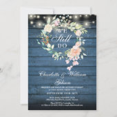 Vow Renewal We Still Do Floral Rustic Lights Einladung (Vorderseite)